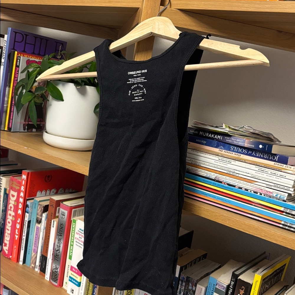 Orseund Iris Textured black Tank Top